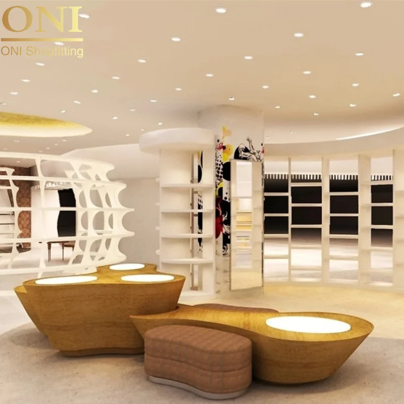 ONI Shopfitting бесплатный дизайн интерьера Премиум дисплей стеллажи для торгового центра магазин одежды розничный