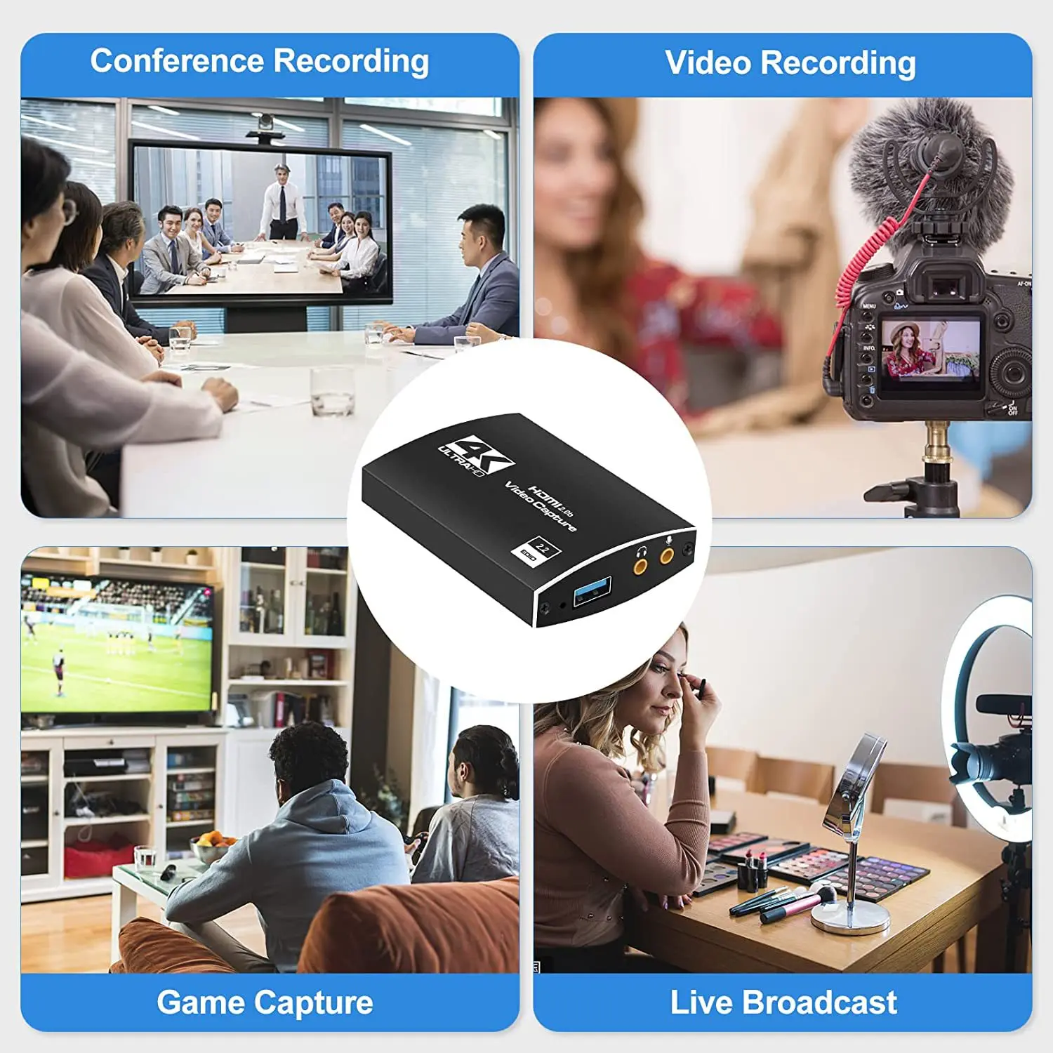 New USB3.0 Recorder Grabber To Usb Video Capture Device For OBS Capturing Video Capture Card 4K