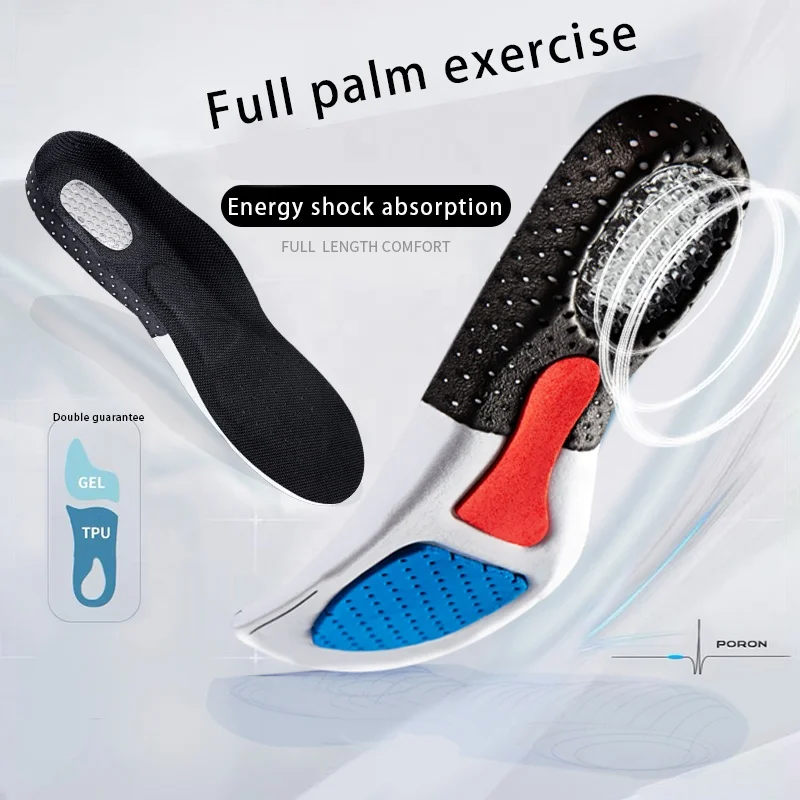 silicone orthotic insoles for Shoes Sole Breathable Deodorant Cushion Running Insoles for Men Women Feet Care Health Shoes Pad