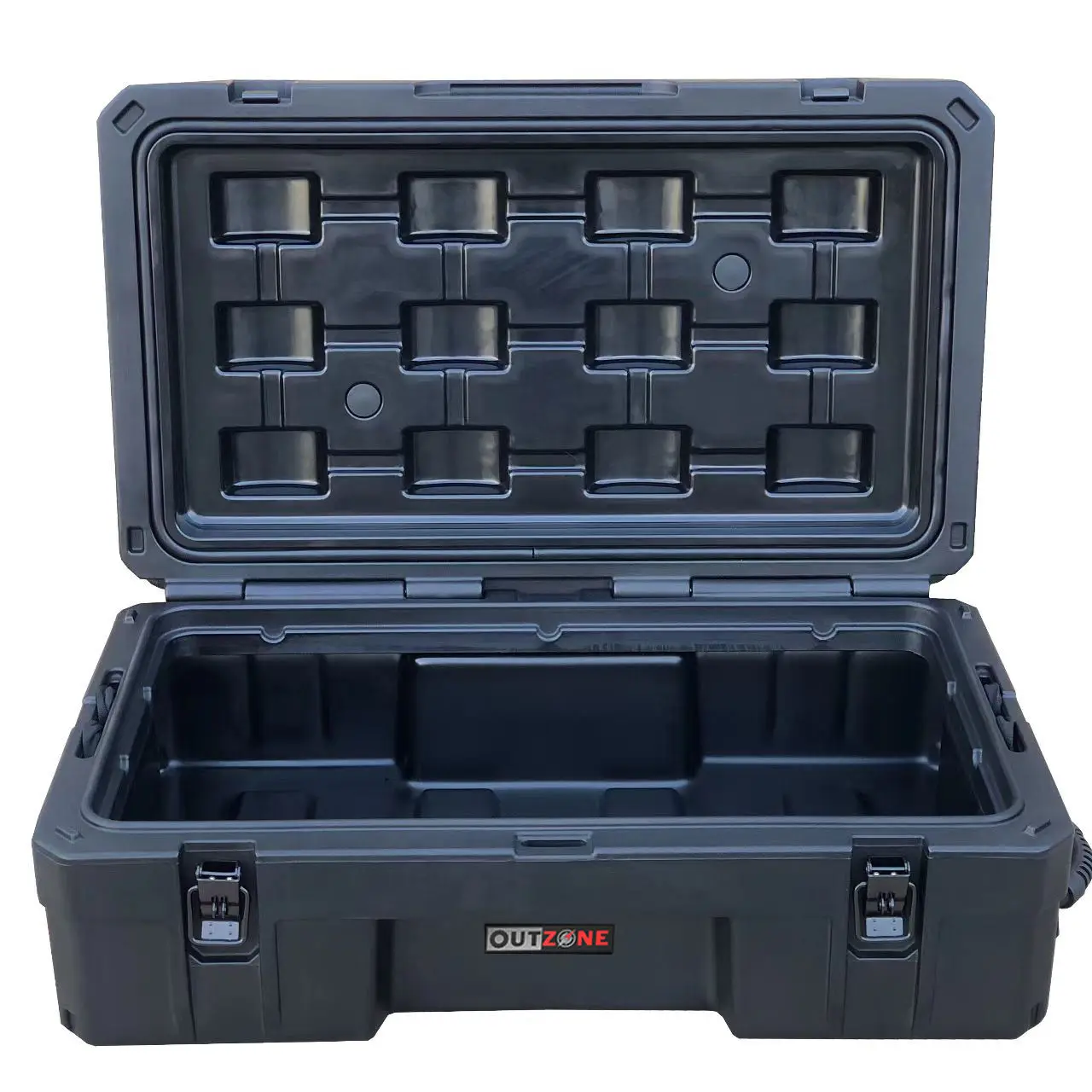 Luxury Stainless Steel Roof Storage Boxes Universal Car Rack Mounted Tool Box Bracket