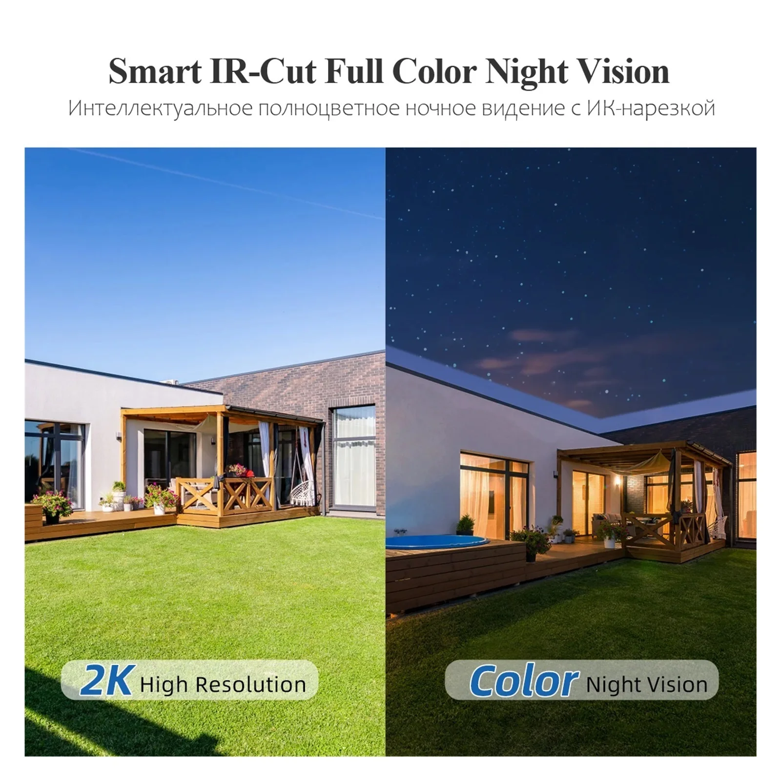 Senhuo 3MP Secure Battery Camera  Solar Panel Two-way Audio Wireless Outdoor Full Color Night Vision Monitoring P2P