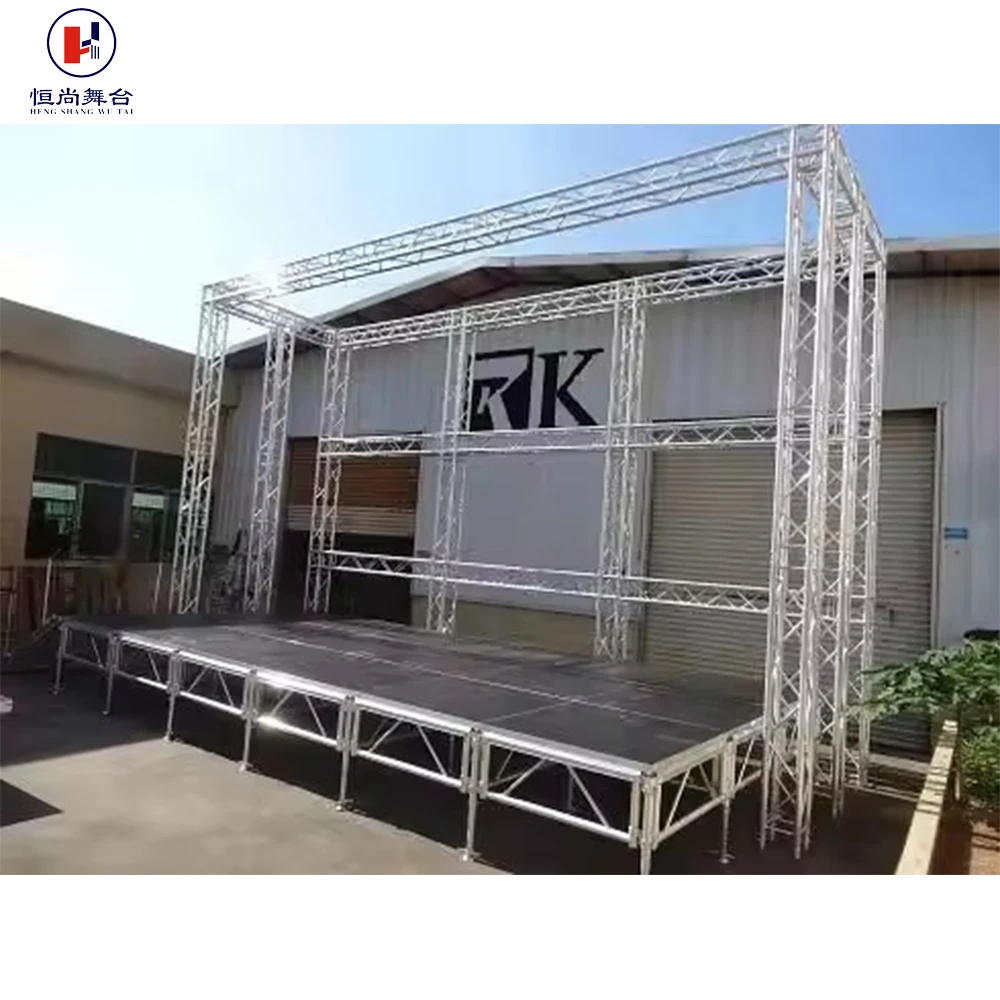 Wholesale event stage platform with light mobile stage truss sound system mobile stage trailer truss displays
