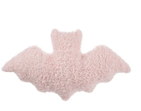 Wholesale  Halloween Festival Black White Pink Bat Shape Cushion Pillow Ultra Soft Plush Home Decor Toy Pillows