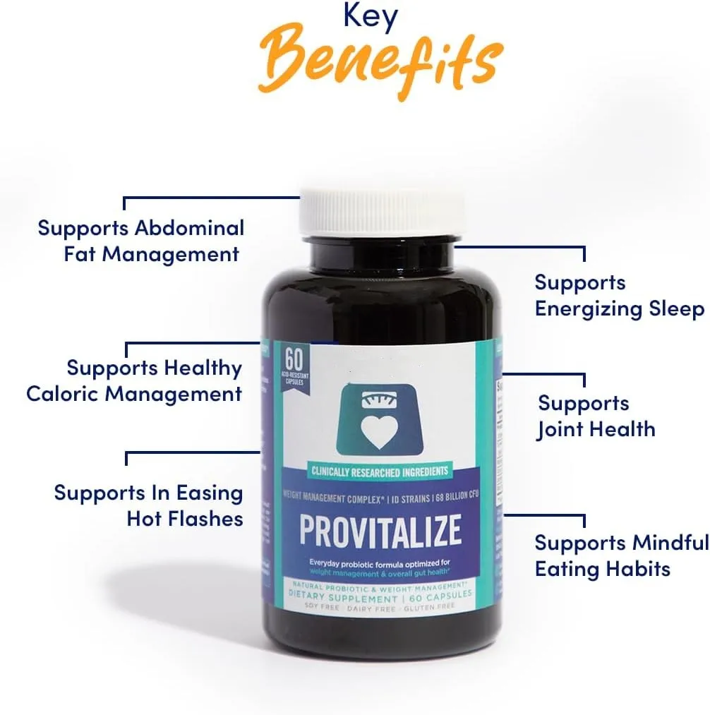Natural  Probiotics for Weight Gain, Hot Flashes, Night Sweats, Low Energy, Mood Swings, Gut Health