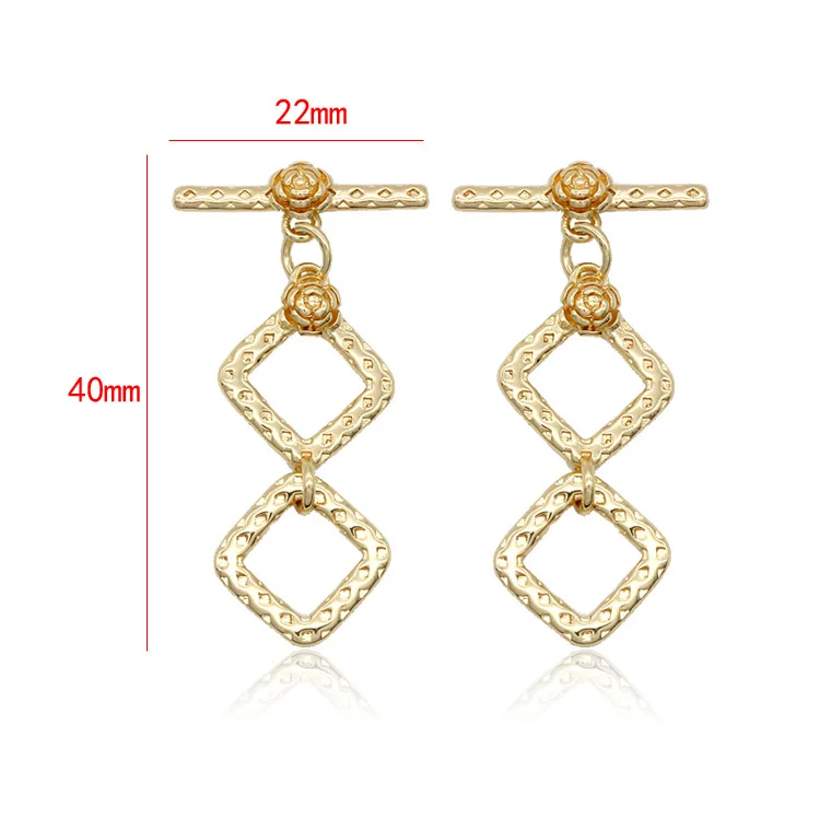 
New Design Necklace Bracelet Fashion Accessories Manufacturer Brass 14K Gold Plated OT Toggle Clasps for Jewelry Making 