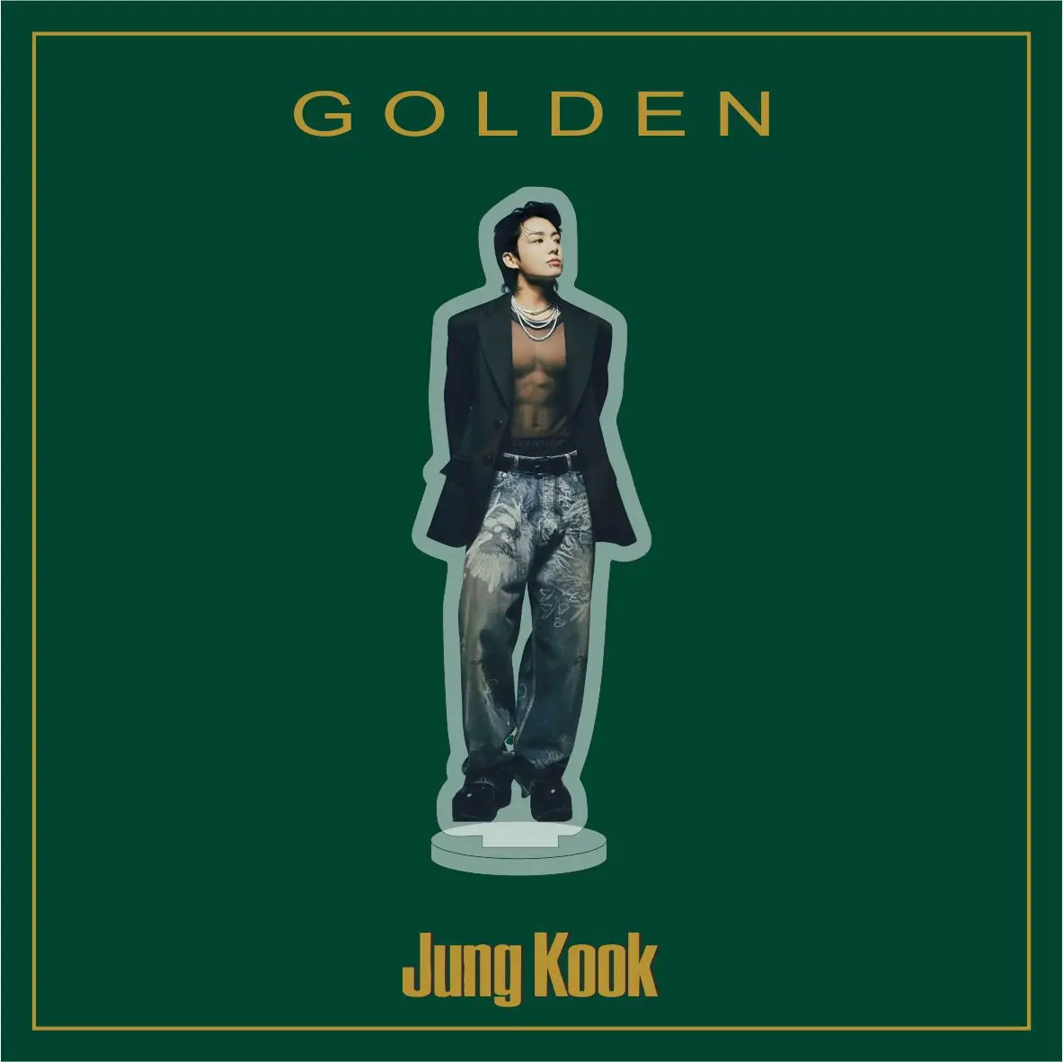 2023 JK Jungkook new album new acrylic double-sided stand table decoration JK photos stand