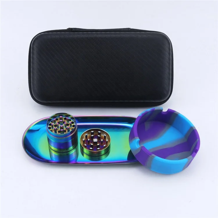Brand New Travel Kits Rolling Tray Smoking Kit Portable Herb Grinder Lighter Smoking Set