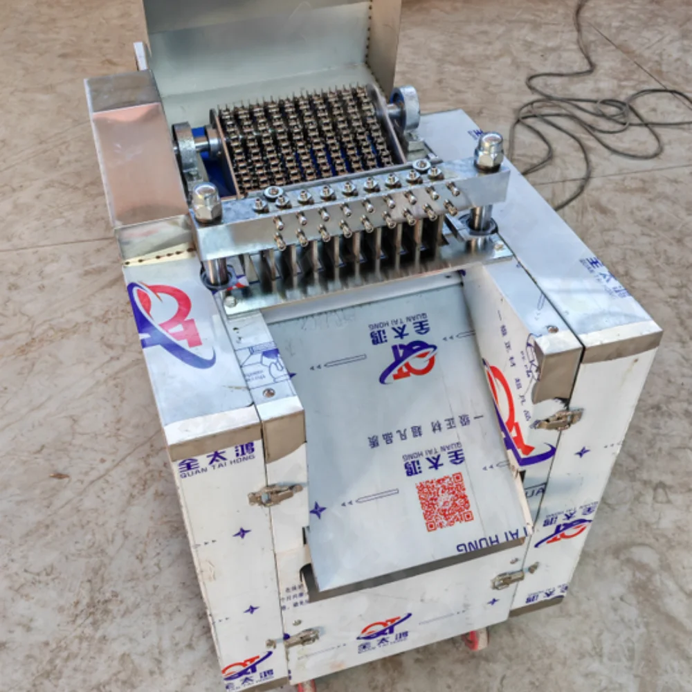 Cube Meat Bone Slice Cutting Machine Chicken Fish Pork Beef Vegetable Strip Frozen Fresh Meat Cutter Chopper Meat Cube Dicer
