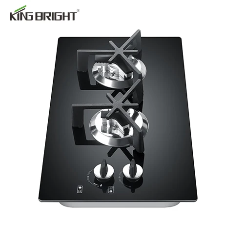 Газовая плита 2 плиты горелка с двумя горелками закаленное стекло Встроенная