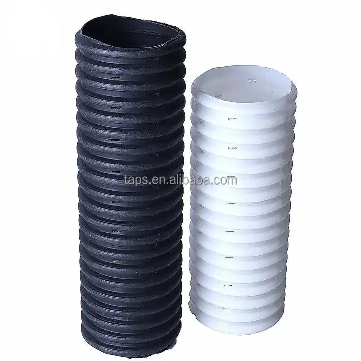 HDPE underground drainage pipes Single wall corrugated perforated drainage pipe price