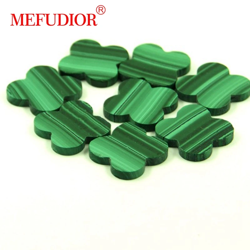 10x10/12x12/14x14mm four clover peacock prices Malachite stone