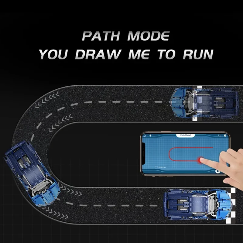 Tech Technical Bugatti Hypercar Racing Sport Car Model ABS Building Blocks Children Remote Control Toys Assemble Vehicle Sets