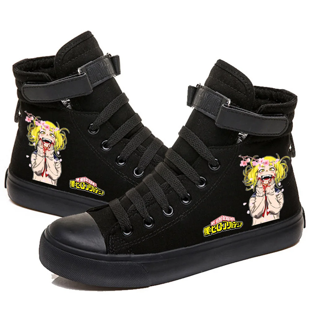 My   Academia MHA Canvas Shoes Boku No   Academia BNHA Flat High-Top Comfy Sneakers Zapatos Chaussure Schuhe