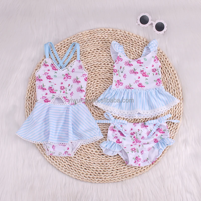 Summer Kids Bikini Swimsuit Bathing Suit Baby Girl One Piece Print Cute Swimwear