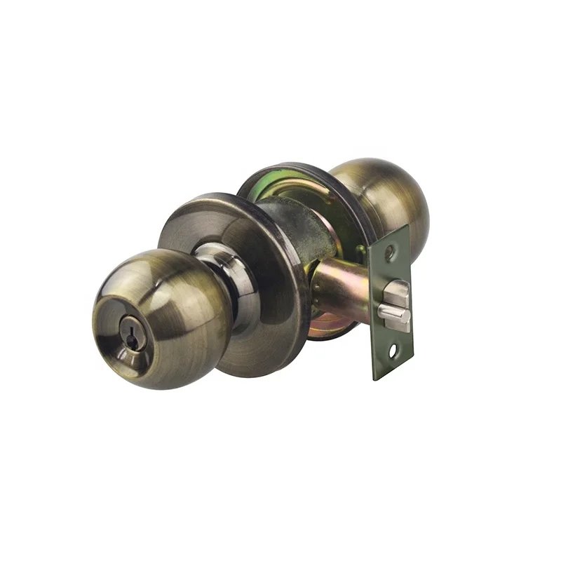 Cylindrical Knodset Security Door Lock Style Entrance Lockset Entrance latch  Round Turn bedroom door knobs for interior doors