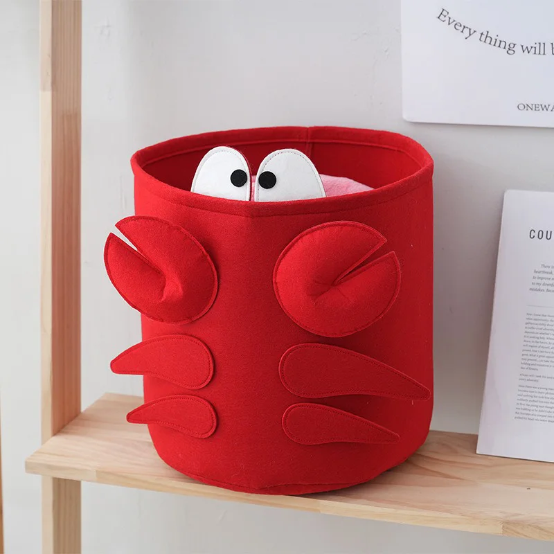 Animal shaped storage basket, dirty clothes storage basket, felt material household storage basket