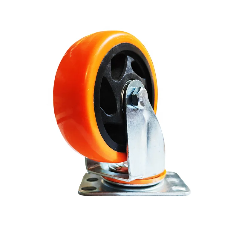 Manufacturer Heavy Duty 4 Inch 5 PU PP TPR Cart Wheel Container Industrial Caster Wheels Trolley