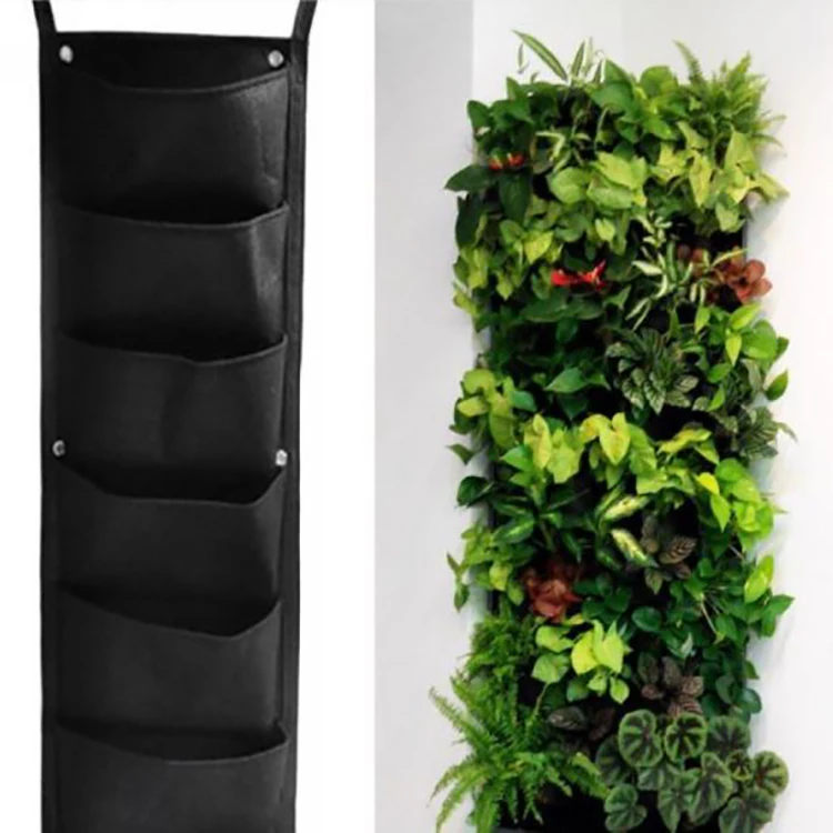 Новый вертикальный настенный подвесной мешок для выращивания растений на балконе/фетровый мешок для посадки цветов