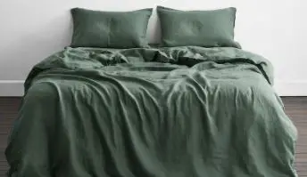 Luxury 100% pure linen imported from France duvet sheet  fitted sheet pillowcase bedding set