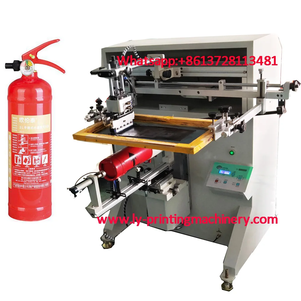 Serigrafia printing machine for fire extinguisher design printing