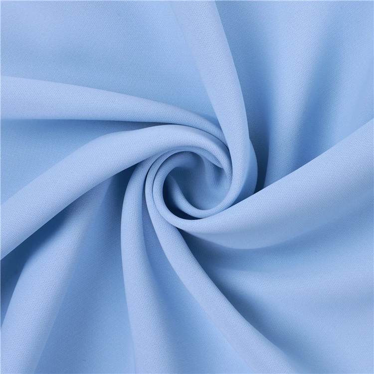 Fashiontex Free samples Support customized 80D full dull good stretch cross twill 100% polyester stretch woven fabrics