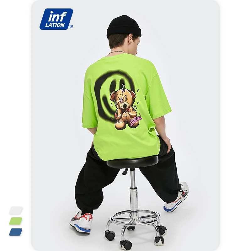 
Wholesale OEM Summer Funny Oversized T-shirts For Men 2021 Cartoon Printing Plus Size T-Shirts 