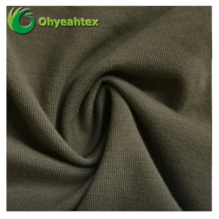Popular Warehouse Stock Cotton Jerasey 95% Cotton 5% Spandex Knitted Fabric For Clothes