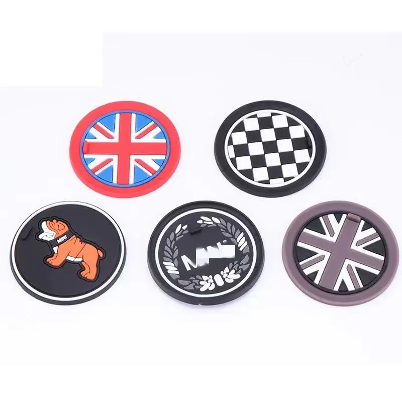 Wholesale price car style 6.5cm 7.2cm 7.7cm MINI portavasos silica gel  mat pad coasters  for car cup holders