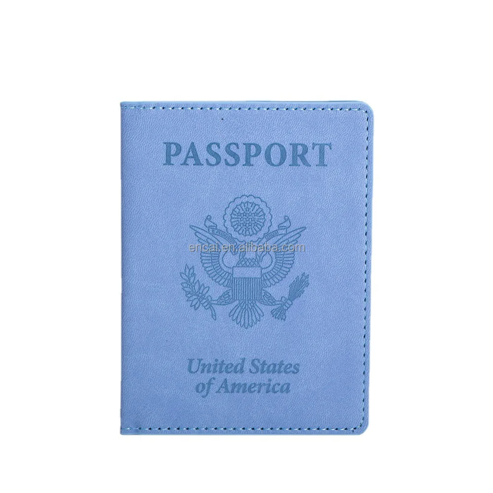 USA Passport Holder with Card Slot Waterproof PU Leather Passport Case Ultra Slim America Travel Passport Cover