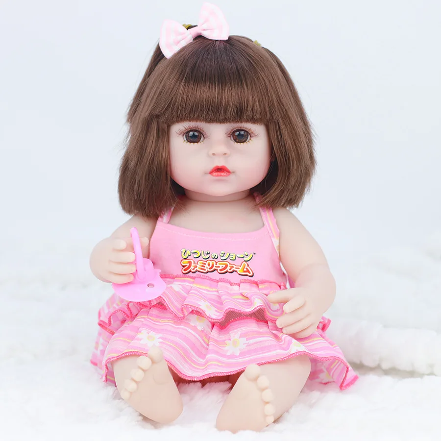 New Hot Products 15 inch Real Handmade Silicone Girls Vinyl Reborn Baby Doll for Painted Lifelike Newborn Toys Clothes Kits