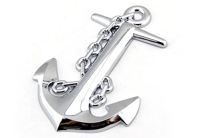 3d sticker car decals Ship Anchor Emblem Logo badge Auto Boat car Emblem