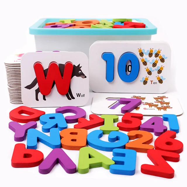 
2019 New design english alphabet wooden puzzle board for kids 
