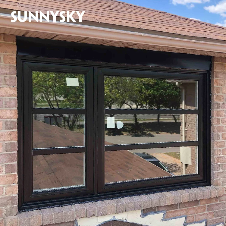 rv fixed square aluminium windows with double tempered glass