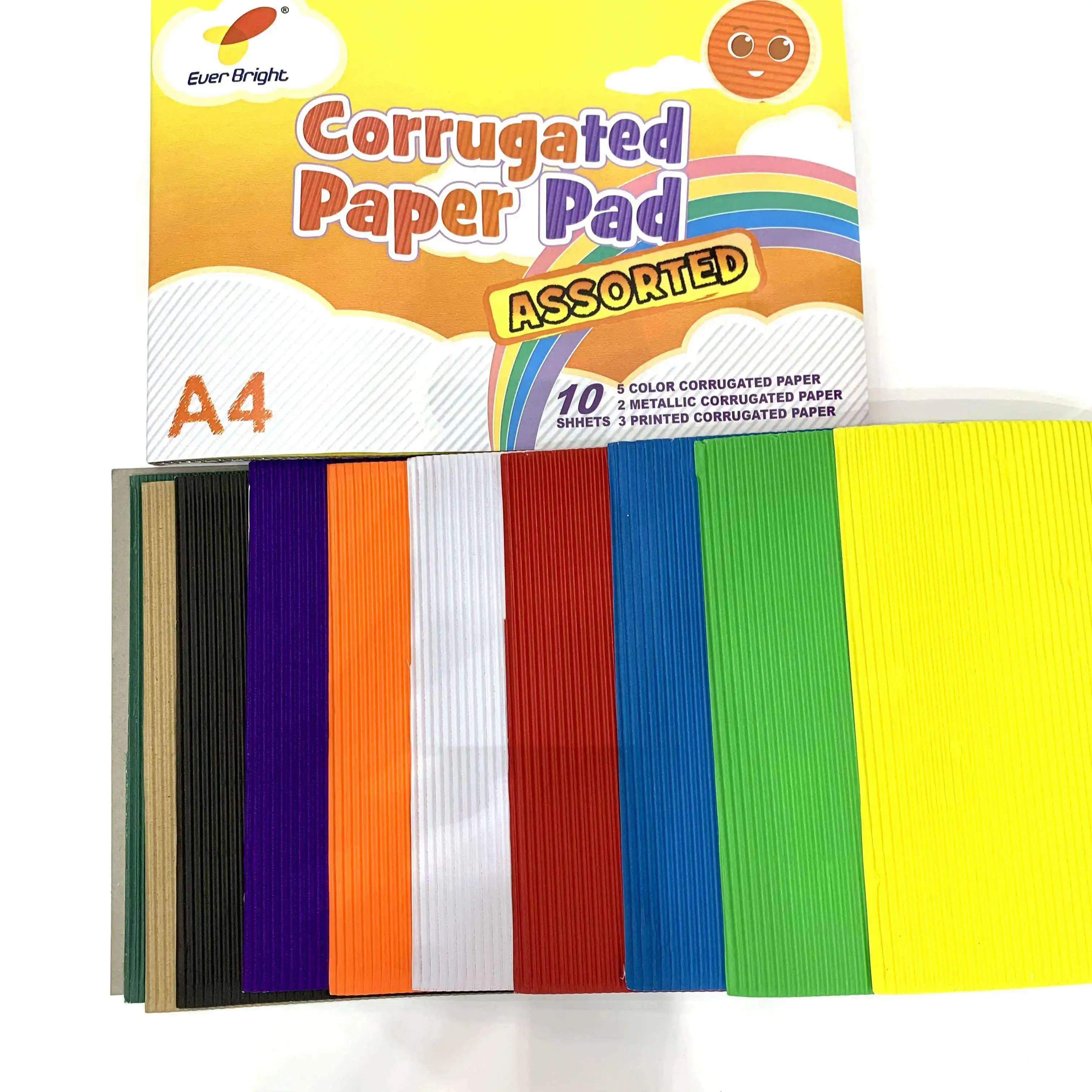 A4 size Colorful corrugated Cardboard Paper Sheets for Craft