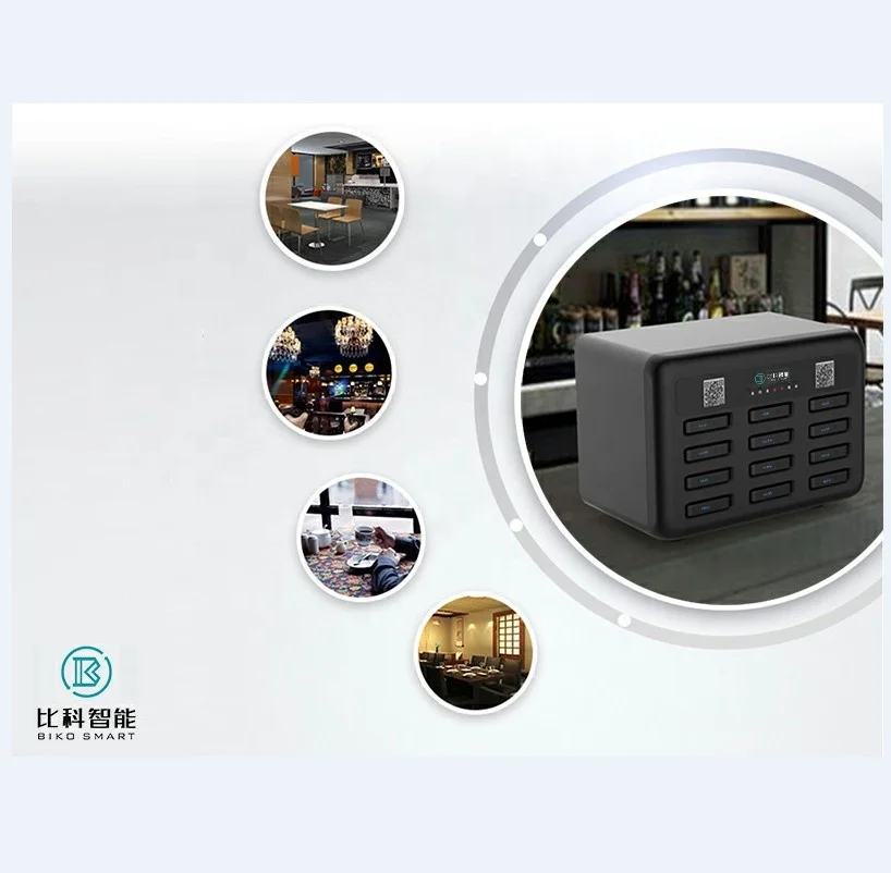 charging station power bank with 12 Ports  and Sharing power bank  rental system