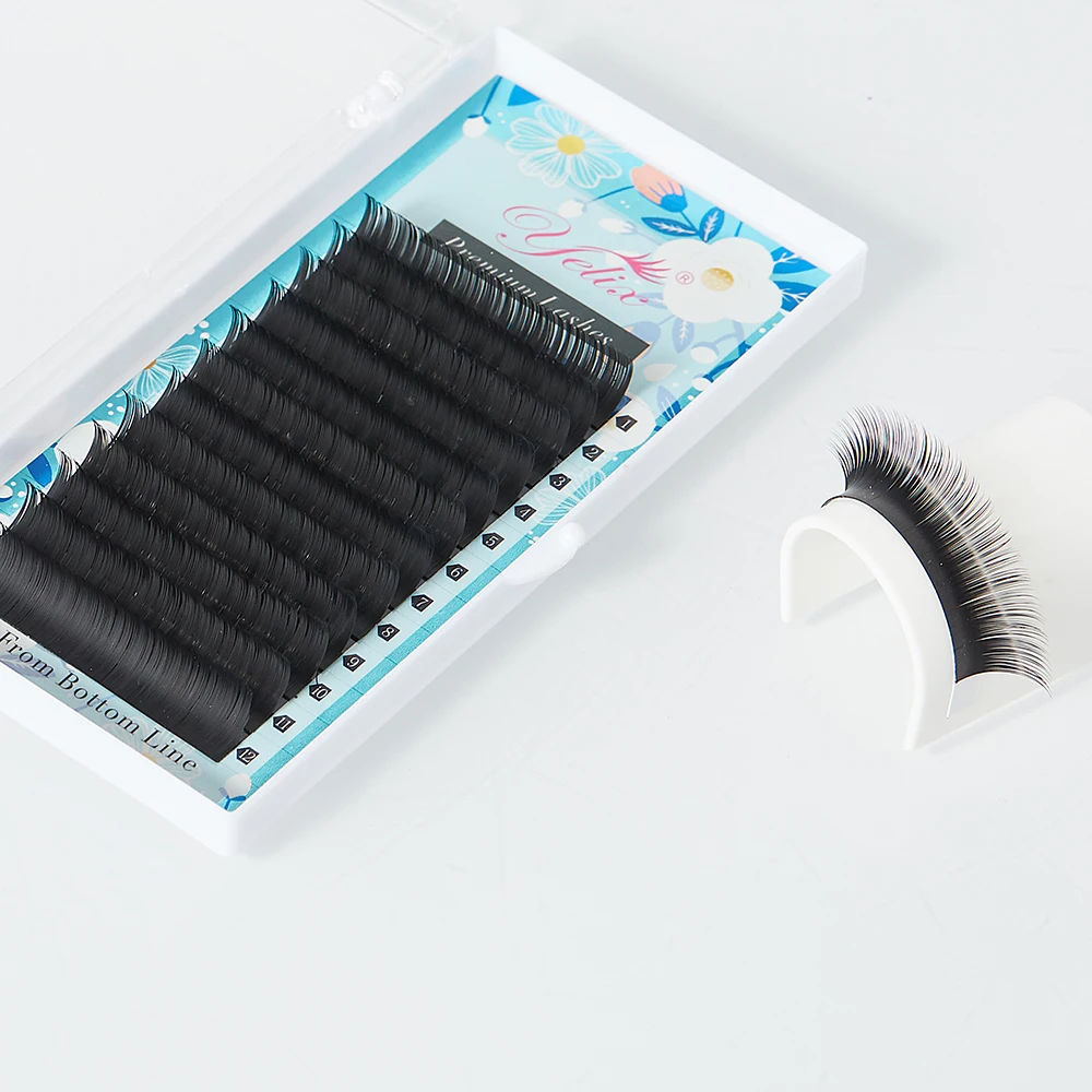 Yelix  Individual Classic Lashes Premium Pbt B C Cc D Dd Curl Single Mink Individual False Eyelash Extensions