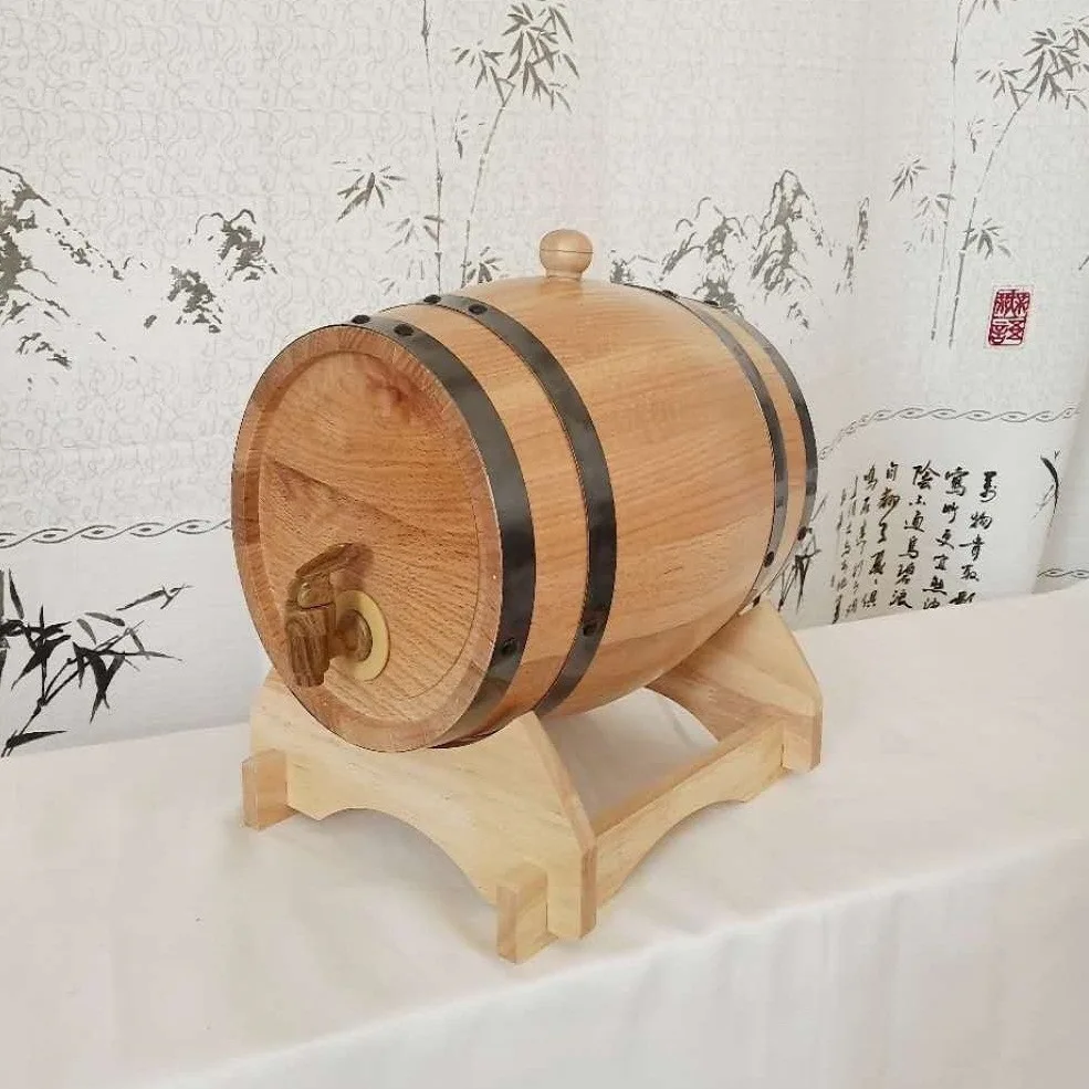 Custom High Quality Oak Barrel Bar Whiskey Rum Standard Beer Keg Decoration Barrel Paint Wooden Wine Cask