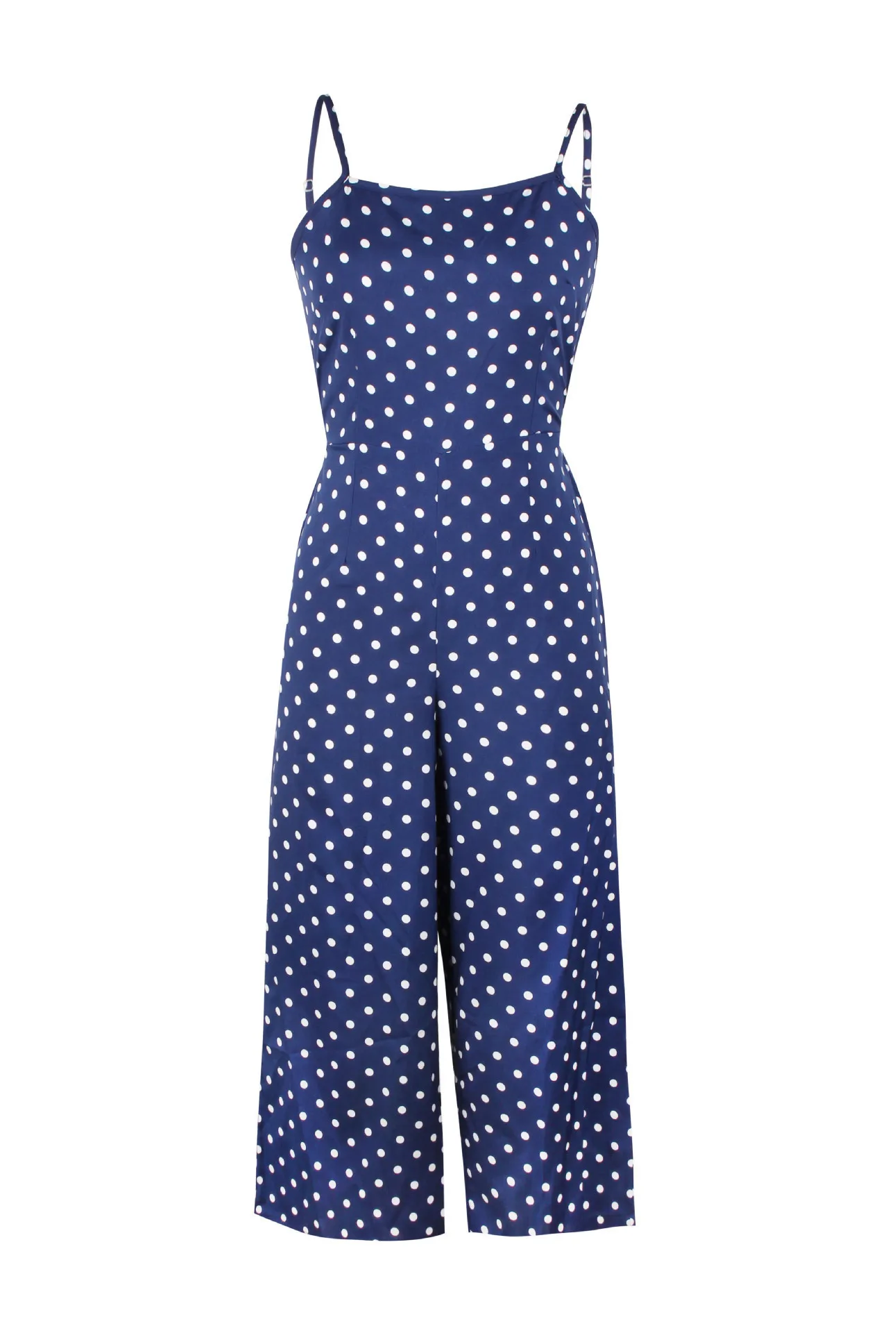 Custom Sexy Dew Polka Dot Back Straight Designer Woman Ladies Rompers Jumpsuits