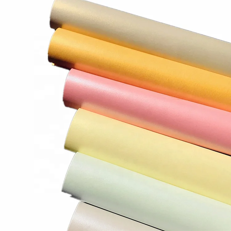 A4  Big Sheet For Wholesale Color Custom Bright shimmer Surface 120Gsm High-End pearl Cardstock Pearlescent Paper