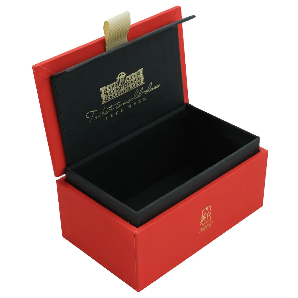Luxury paper paper black tea box gift empty packaging cardboard drink tea bag organizer storage box