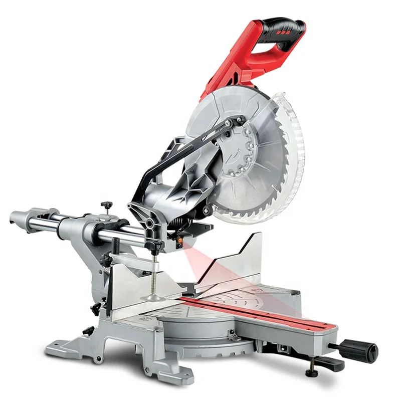 Compound Sliding Miter Saw Single Bevel Laser Miter Saw Woodworking Cutting Aluminum Products Cutting Machine