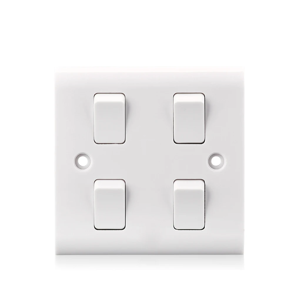 Electric 220V 10A 4 gang 1 2 way wall light switch
