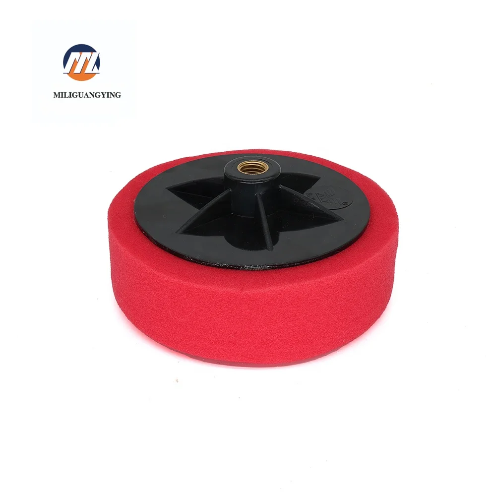 Red Color Medium Hard Car Surface Cleaning Polishing Buffing Sponge Pad