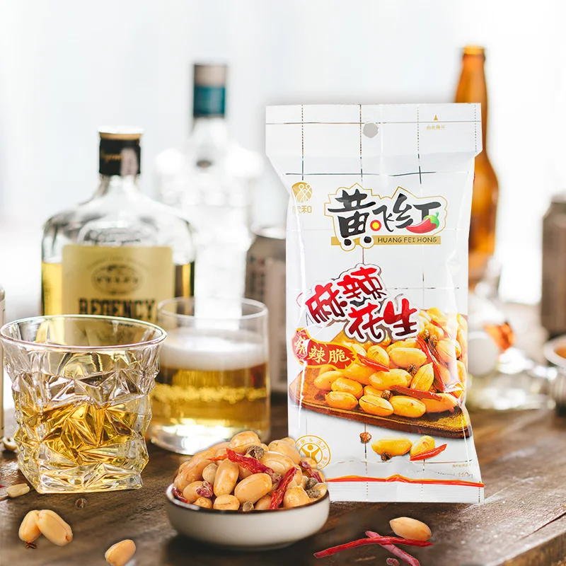 Huang Fei Red Spicy Peanut Rice Leisure Snack Nuts 210g Bag Crispy Wine Dish Huang Feihong stockpiled