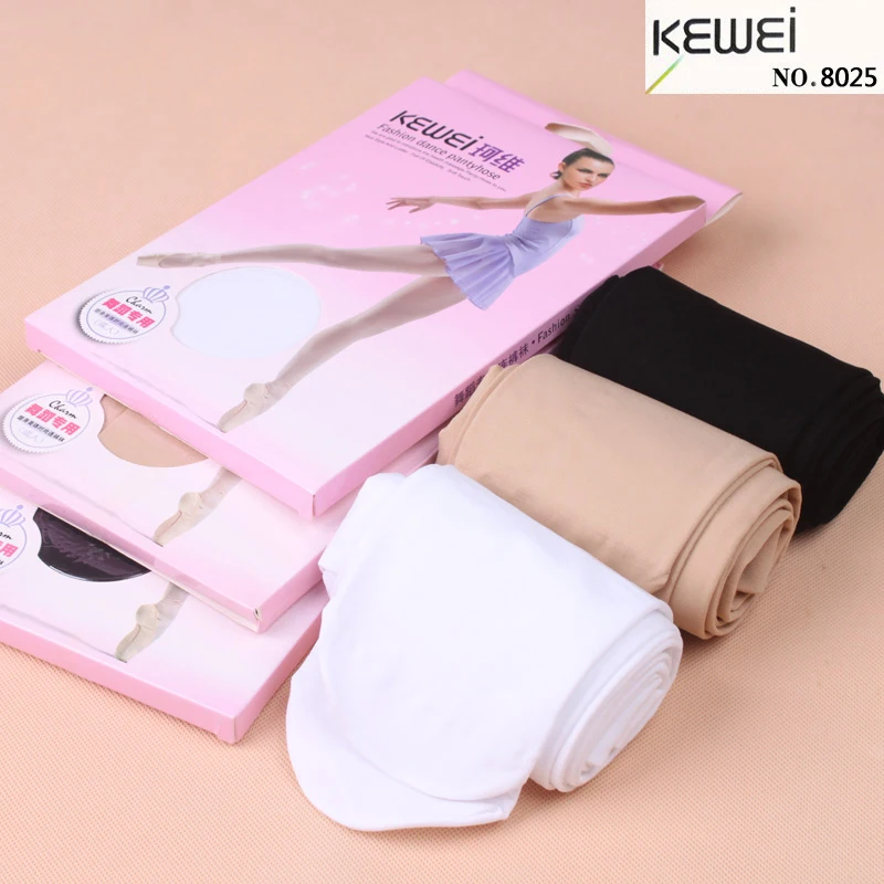High Elastic 80 Denier Nylon Adult youth Girls Ballet Nylon Dance Tights White/ Black Soft Pantyhose Ballet Dance Tights 8025