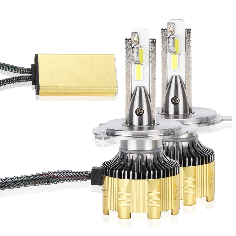 Hot sale super bright auto fan cooling csp car lights h4 led bulb headlight