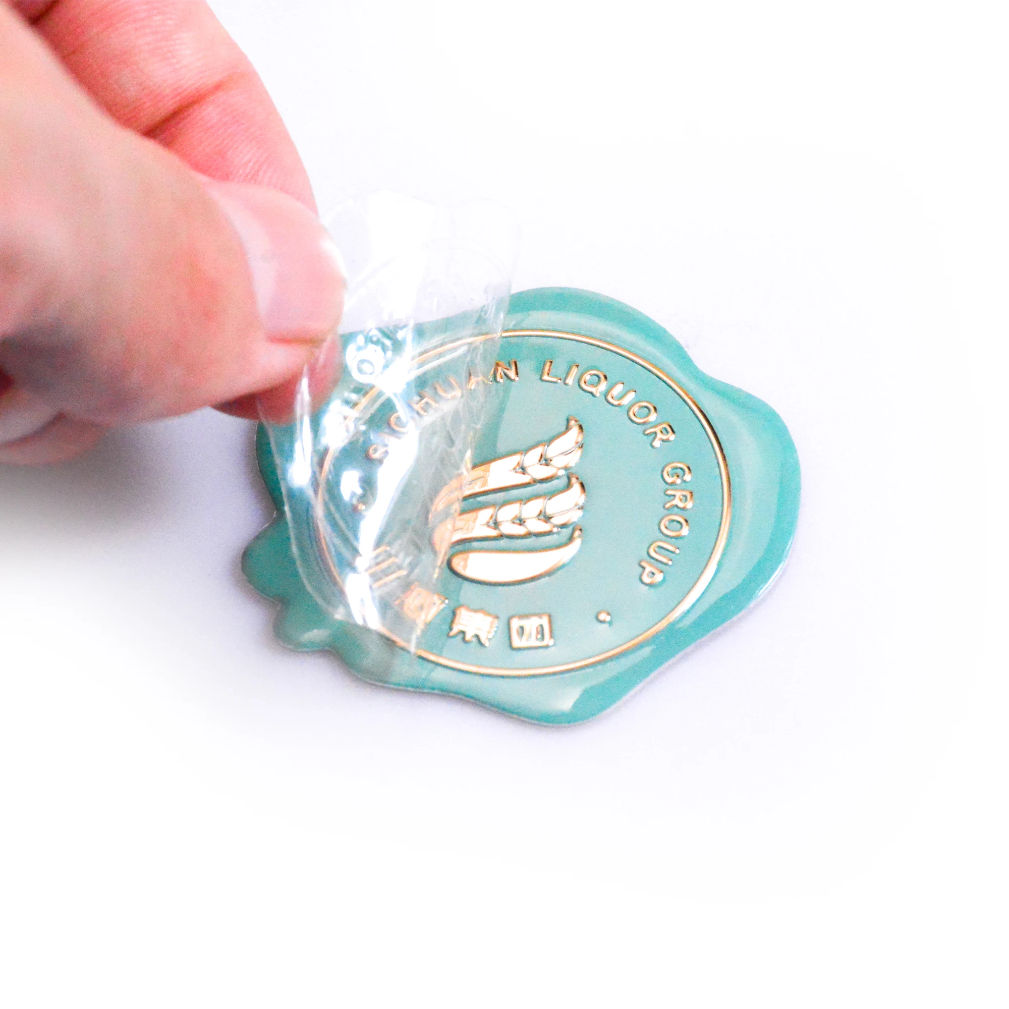 Рельефная алюминиевая именная этикетка для флакона духов