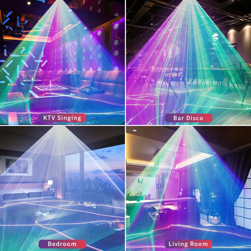 GAGA DMX-512 remote control DJ laser disco lamp stage light high quantity RGB laser