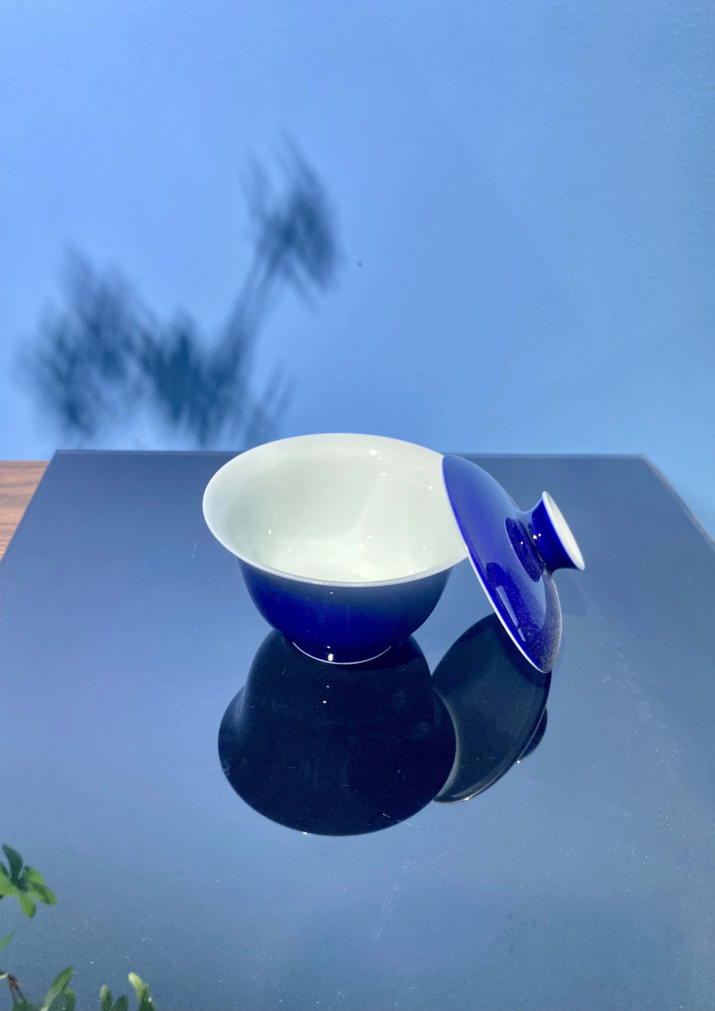 2024 Китай оптовая продажа новый фарфоровый синий Gaiwan блюдце с крышкой каботажная чашка чайный набор gongfu