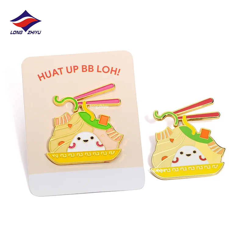 Longzhiyu 17 years metal logo badges manufacturer custom jacket game soft enamel pin wholesale cute anime lapel pins